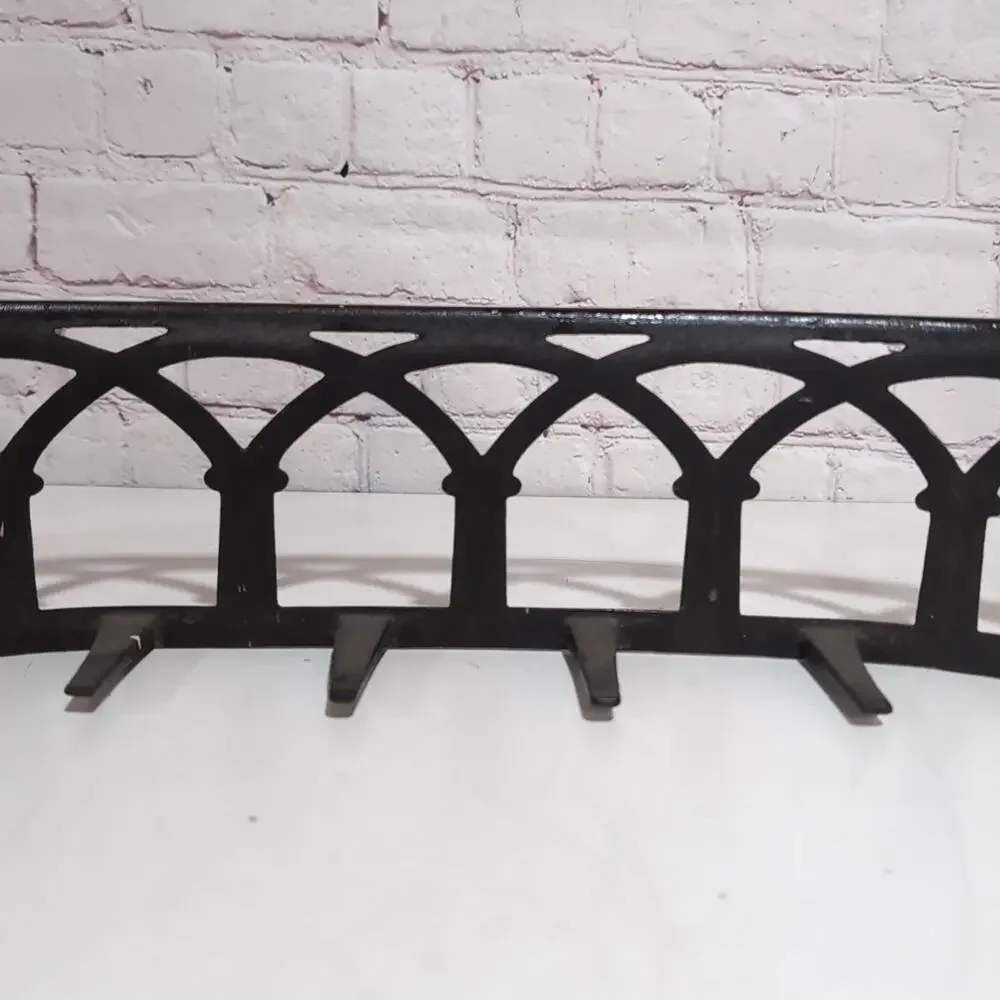 Vintage Cast Iron Pew Bible Hymnal Book Holder Wall Rack Art Deco Architectural